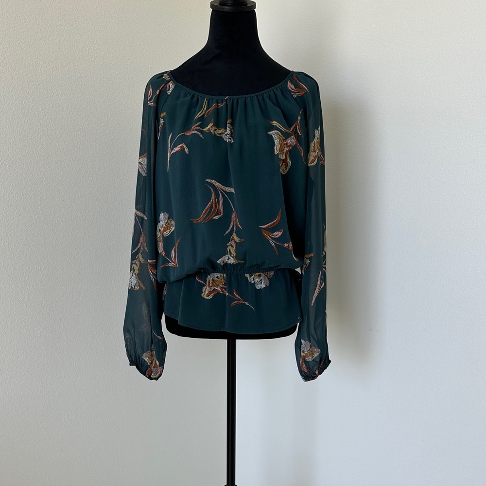 DR2 Teal Floral Blouse